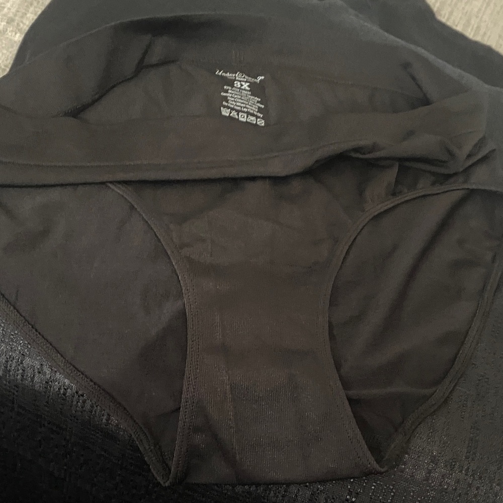 Under Where Basics Women's Black Briefs Size 3X